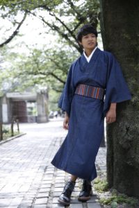 メンズ　デニム　着物