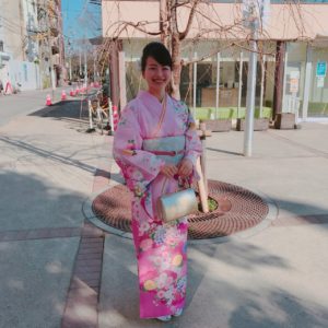 訪問着を母親が七五三で一緒に着て参拝