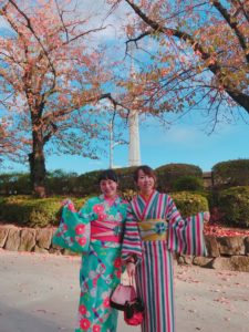 浅草レンタル着物小梅 浅草散策 スカイツリー 着物レンタル