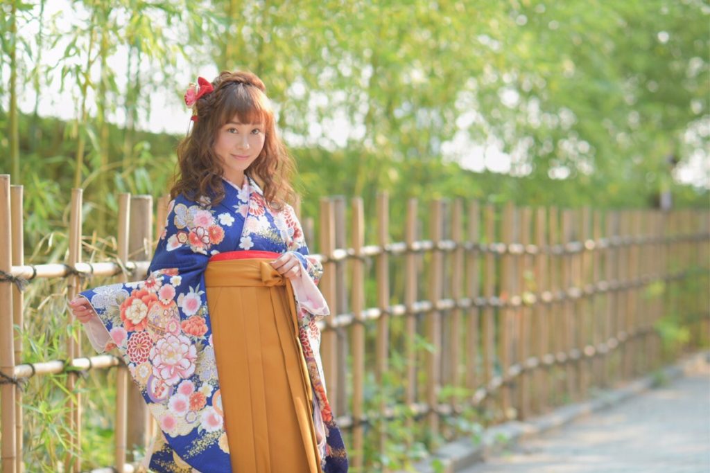 着物ハーフアップスタイル