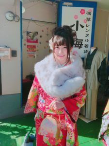 浅草レンタル着物小梅　仮面女子　桜のどか