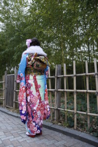 成人式振袖の後ろ姿が素敵