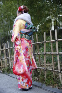 振袖と帯の組み合わせが素敵