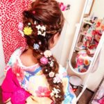 浅草レンタル着物小梅のヘアーセット