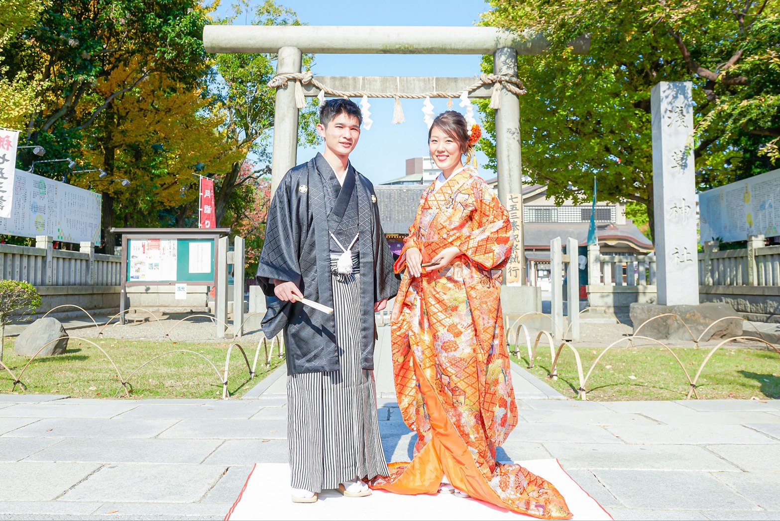浅草神社 色打掛 浅草レンタル着物小梅