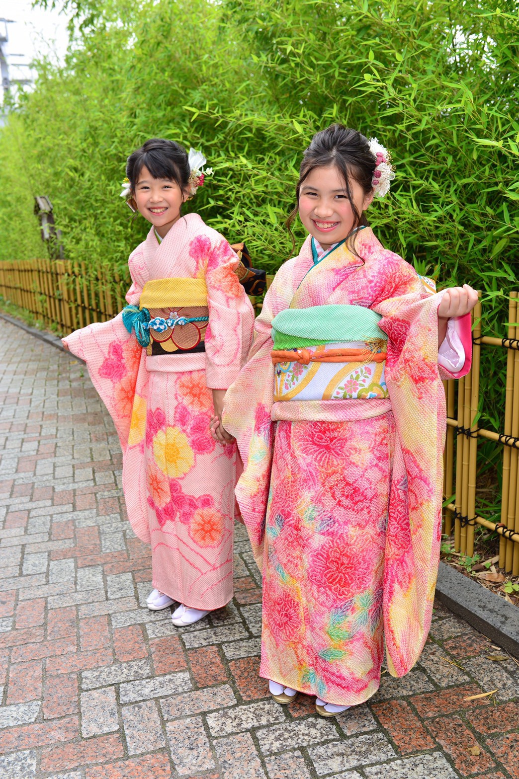 七五三　ハーフ成人式　女の子　子供着物　7歳